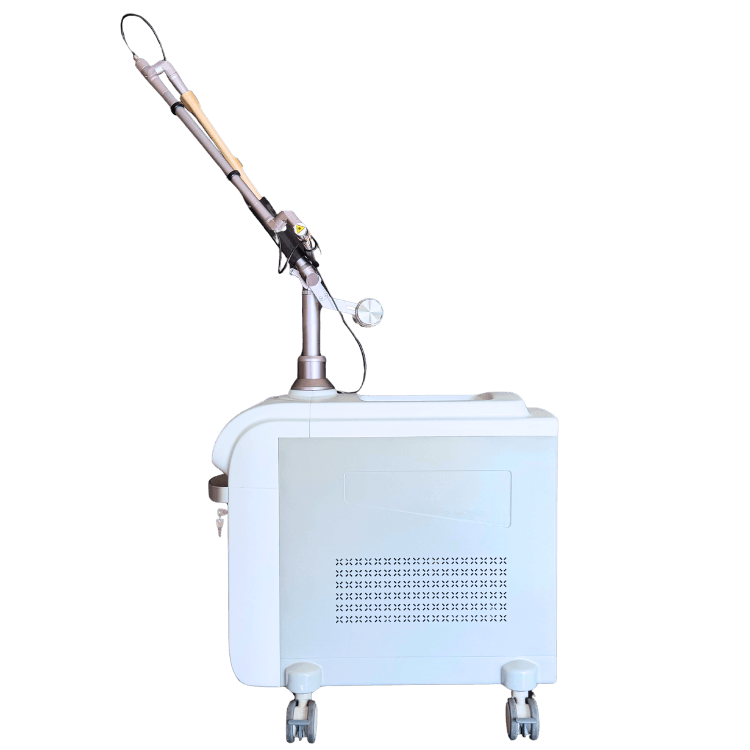 nuGLOW picosecond Nd:YAG laser device — rear three-quarter view, 135 degrees